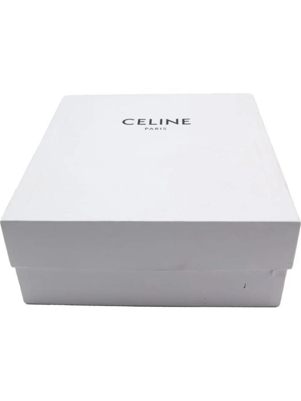 Celine Logo Leather High Cut Sneakers White